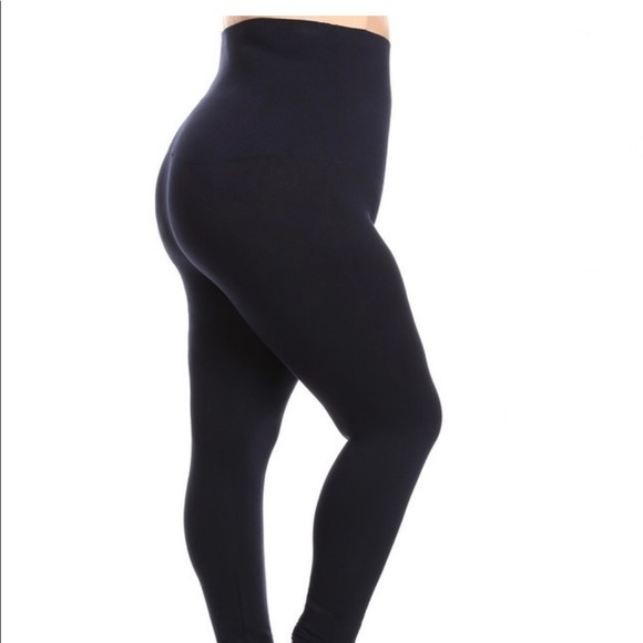 Tummy Control High Waist Leggings Plus Size - Picture 1 of 4